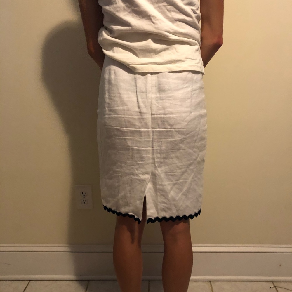 White lien J Crew pencil skirt